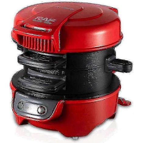 Appareil à hamburger multifonction Raf R.666, presse-hamburgers et machine à sandwichs, prise européenne. (1/5)