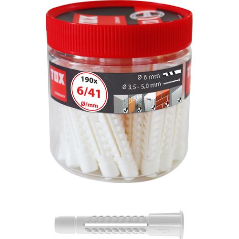 TOX Allzweckdübel 4AS-K universal original 6 x 41mm in Runddose 190 Stück