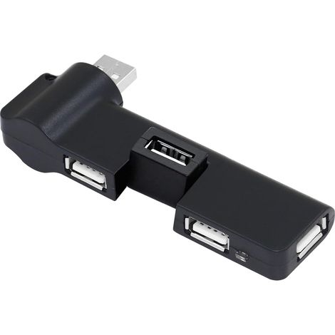 Hub USB pivotant cent quatre vingt degrés quatre ports pour PC et ordinateur portable adaptateur pour clavier souris et disque dur (1/5)