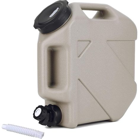Bidon d'eau avec robinet et couvercle à visser, sans BPA, réservoir d'eau potable, portable avec poignée, pour caravane, pique-nique, randonnée (1/5)