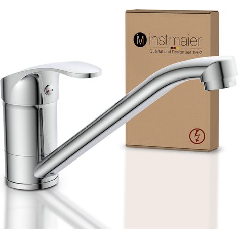 INSTMAIER Wasserhahn Niederdruck K�che Einhebelmischer K�chenarmatur Sp�ltischarmatur Mischbatterie Sp�lbecken Klassisch 360 Grad schwenkbar 1011015 (1/4)