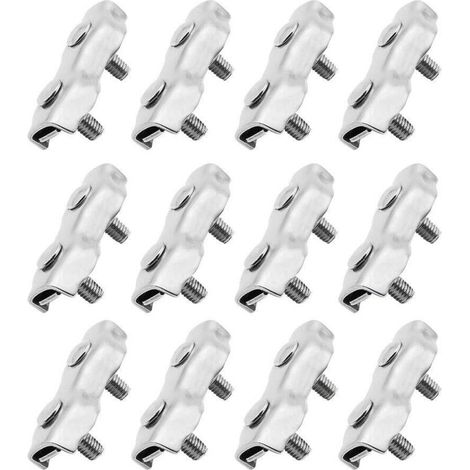 JSSEVN- 12 Pièces M2 2mm Duplex Pince À Câble En Acier Inoxydable 304 pour 2mm Câble Métallique Pince À Câble (1/5)
