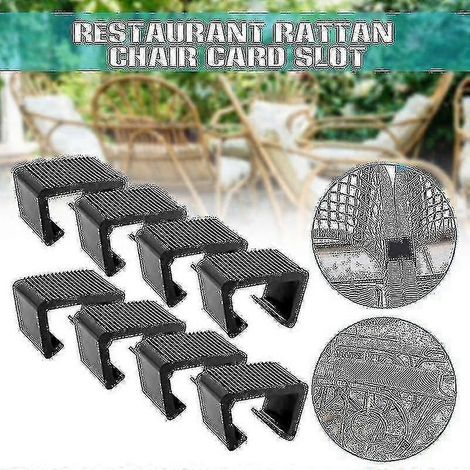 Clips pour meubles en rotin, compatibles avec les canapés et chaises d'extérieur en rotin, avec fentes pour clips, 4,3 cm, 8 pièces par paquet. (1/5)