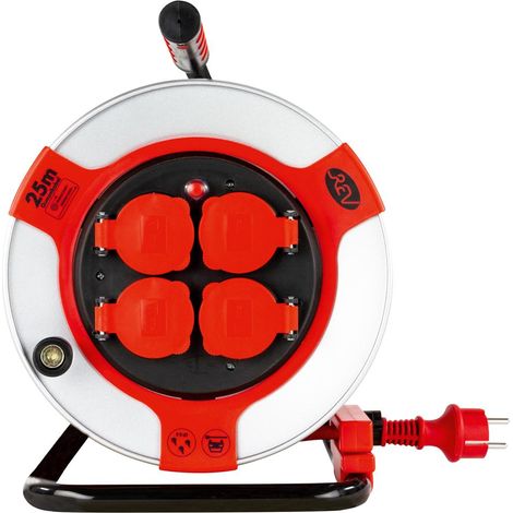 REV Kabeltrommel 25m H07RN-F 3G 1,5 mm² Stahl schwarz rot Keine Angabe (1/5)