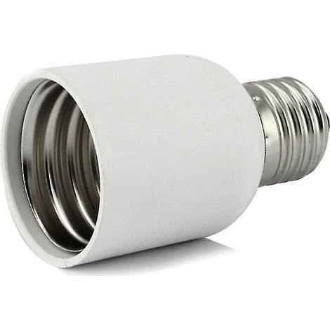 Adaptateur E27 vers E40 pour douille blanche, ampoule moyenne.