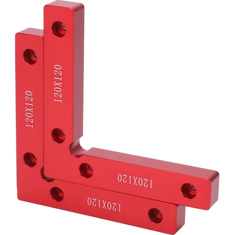 2 Équerres de Fixation Droites pour Travaux de Menuiserie et Rénovation 120x120 mm