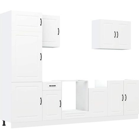 Maison Exclusive - Set Mobili da Cucina 7 pz Kalmar Bianco Legno Multistrato