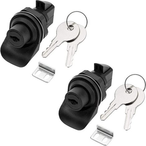 Lot de 2 loquets à bouton-poussoir verrouillables pour boîtier radio de bateau, boîte à outils, boîte électronique, serrure de boîte à gants de moto. (1/5)