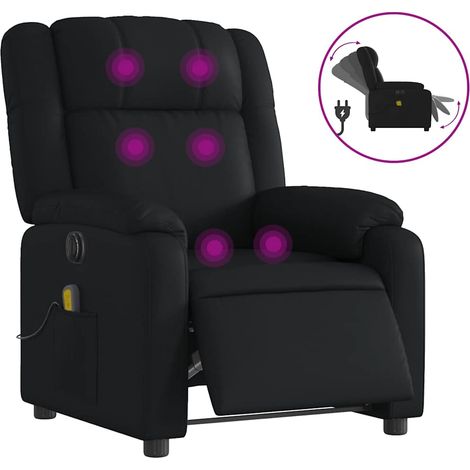 Maison Exclusive - Massagesessel Elektrisch Schwarz Kunstleder