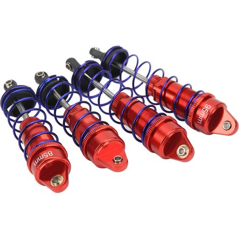 Amortisseurs avant et arrière en alliage d'aluminium pour voitures RC Traxxas 1/10 (HSP), pièces de rechange rouges. (1/5)