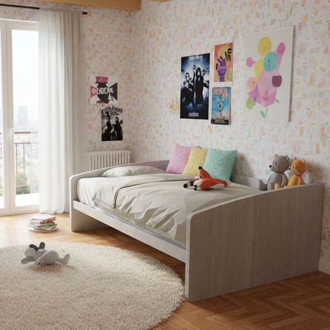 Divano letto singolo 120x190  - Ideale per camerette - Rovere rock