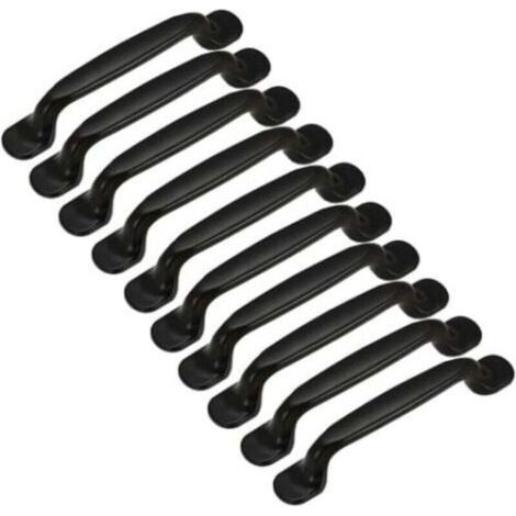 10 maniglie per mobili - Maniglie per ante di mobili da cucina - Interasse fori 128 mm - Alluminio (1/4)