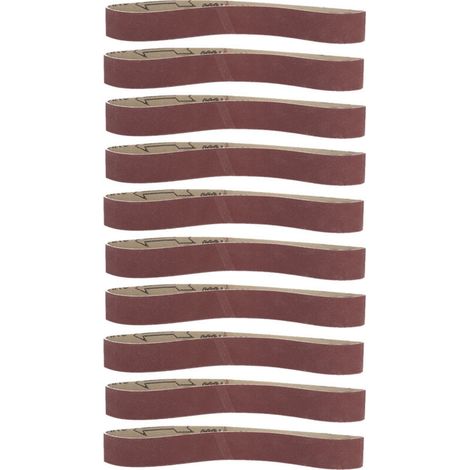 10 bandes abrasives en oxyde d'aluminium 533x30 mm grain 400 pour ponceuse à bande (1/5)