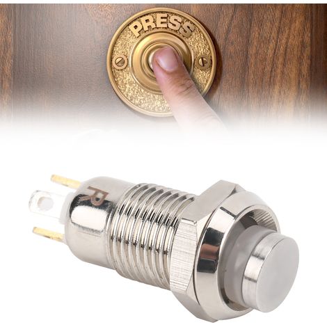 Interrupteur à bouton-poussoir métallique de type réinitialisation 8 mm avec voyant lumineux, petit interrupteur momentané, interrupteur étanche, bouton de démarrage, rouge 3 V. (1/5)