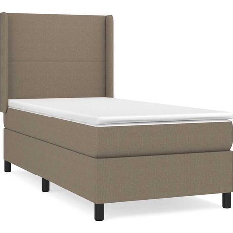 Maison Exclusive - Giroletto a Molle con Materasso Tortora 90x200 cm inTessuto (1/5)