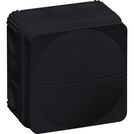 Wiska 10061999 Abzweigkasten (L x B x H) 76 x 76 x 51 mm Schwarz IP66 1 St.