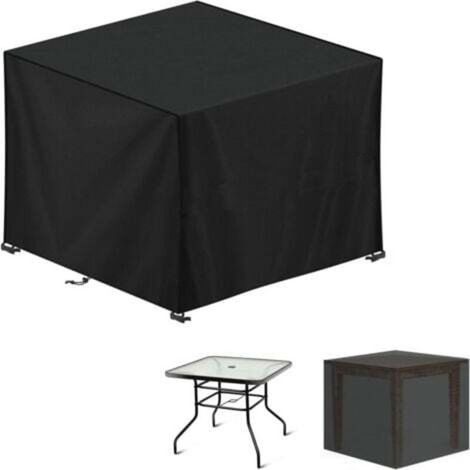 Housse Salon de Jardin Exterieur, Housse Table de Jardin, 420D Tissu Oxford Bâche Table Jardin, Housse Protection Table Jardin, Imperméable Housses pour Table de Jardin, Carré, 60x60x60cm (1/4)