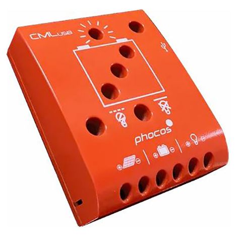 Régulateur solaire PWM 12V/24V 20A – Optimisation énergie solaire – Composants de qualité – Conforme CE, DEEE, RoHS – Phocos - CML20-USB