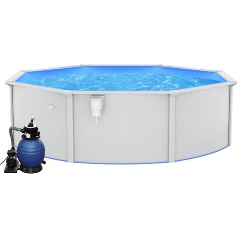 Maison Exclusive - Pool mit Sandfilterpumpe 460x120 cm