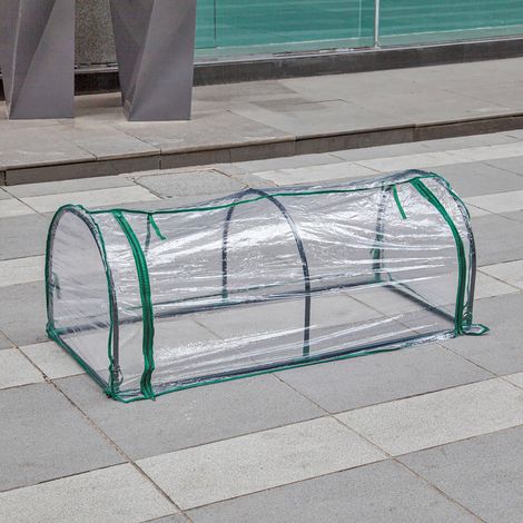 Ersatz-Abdeckung aus transparentem Kunststoff für Kuppelgewächshaus 130×60×50 cm (nur die Abdeckung, Gestell nicht enthalten) (1/3)