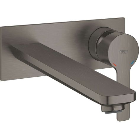 Grohe Lineare - Miscelatore ad incasso per lavabo, montaggio a 2 fori, Hard Graphite spazzolata 23444AL1 (1/2)