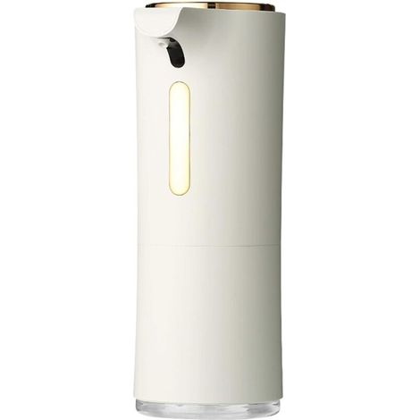 Dispenser di sapone automatico a parete per cucina e bagno, 300 ml, dimensione regolabile (bianco)