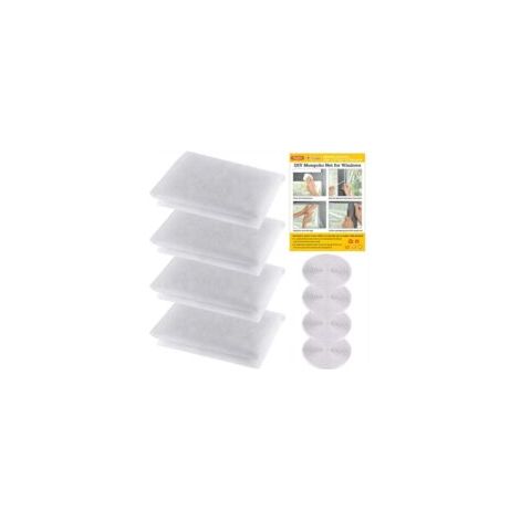4 Pcs Mosquitera para ventana, malla antiinsectos con cinta adhesiva para protección contra moscas - Crezuo (1/4)