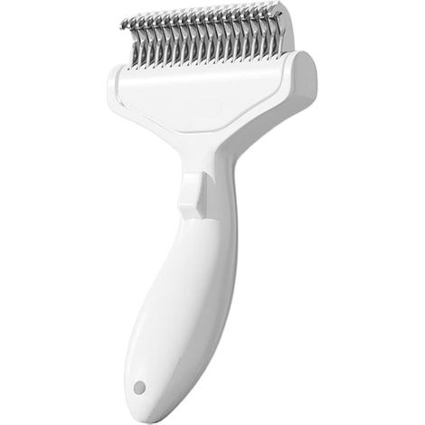 Dog Coat Comb Knots, 17x8.8x4.7cm ABS Stainless Steel Massage Curved Tool, Cat Grooming Brush, Desheddings Action, Animal Hygiene, Salon Styling (1/5)