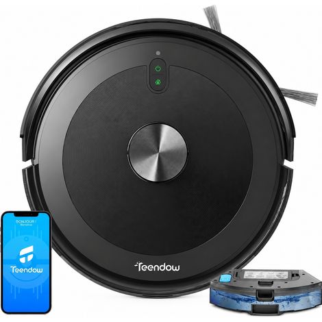 Aspirateur robot D10S Max 4500 Pa, 3-en-1 aspiration, balayage et serpillière, LiDAR 360°, cartographie 5 étages, Wi-Fi 2,4 GHz (1/5)
