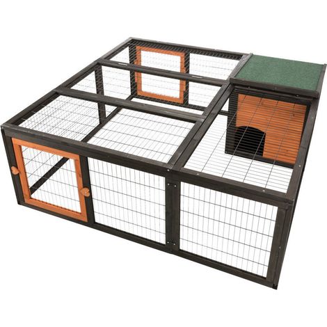 Enclos avec couverture, Dimensions: 150 × 53 × 150 cm. pour lapin et petit animaux. - animallparadise (1/5)