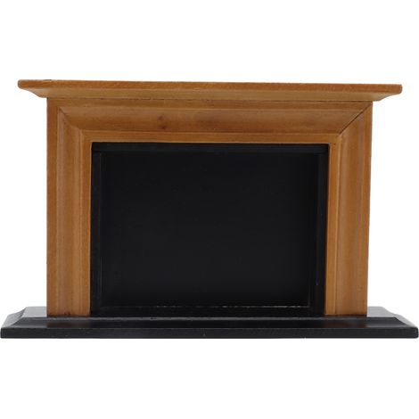 Cheminée miniature en bouleau 1:12 pour maison de poupée, décoration et accessoires de miniatures (1/5)
