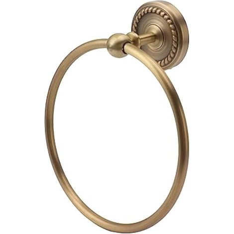 Porte-serviette mural rond en cuivre pour salle de bain, WC, cuisine (B) (1/5)