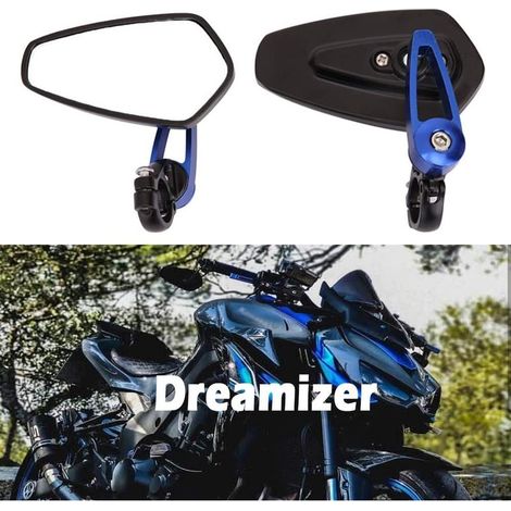 7/8" (22 mm) Lenkerendenspiegel für Motorräder, Ersatz-Rückspiegel für Z1000, ER6N, ER6F, MT01, MT03, FZ6, GSF1250, GSF600, Monster, M696, Blau (1/5)