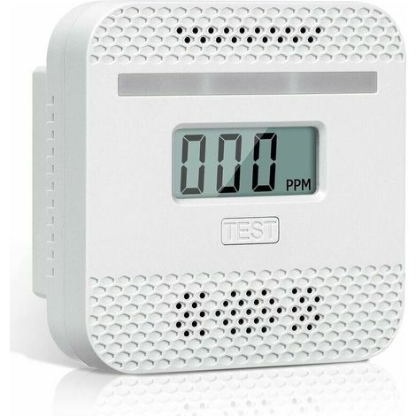 Intelligenter Kohlenmonoxidmelder mit LCD-Bildschirm, entspricht der Norm EN 50291, mit Testtaste und LED-Statusanzeige (Mini 1 Stück) – DOU (1/5)