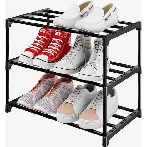 Étagère à chaussures pour entrée, organiseur de chaussures en métal (1/5)