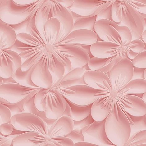 Papier Peint Rose Fleur 3D Effet Imperméable Wand 44.5Cmx200Cm[BI98] (1/5)