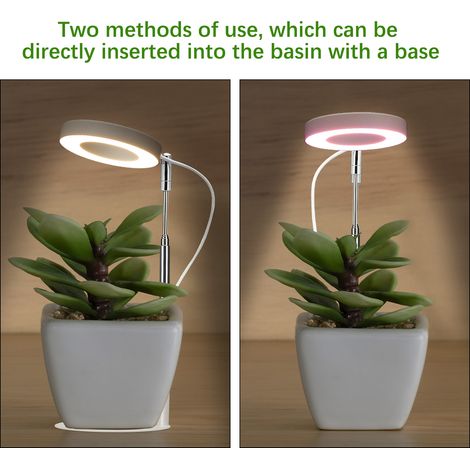 Anneau lumineux USB pour plantes avec minuterie, simulant la lumière du soleil à spectre complet (1/5)