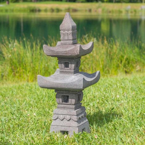 Linterna japonesa de piedra de lava 70 cm