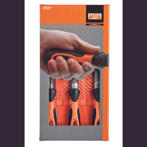 BAHCO - Jeu de limes avec manche ERGO™, mi-douces, 250 mm - 3 pcs (1/2)