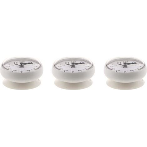 3pcs Horloge de Bain Résistante à l'Eau Ventouse Horloge Étanche (1/4)