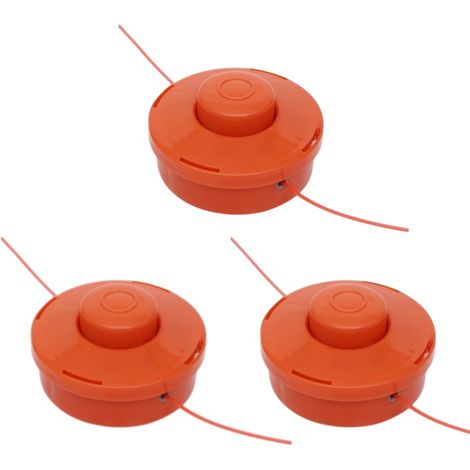 Cabezales universales para desbrozadora M10 x 1.25, para desbrozadoras de gasolina (3 unidades) - Naranja