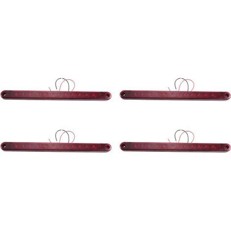 Convient pour quatre feux arrière/feux de freinage/bandes de feux de freinage à 12 LED, applicable aux camions, remorques, fourgonnettes, bus, etc., et peut être utilisé comme feux d'identification de (1/2)