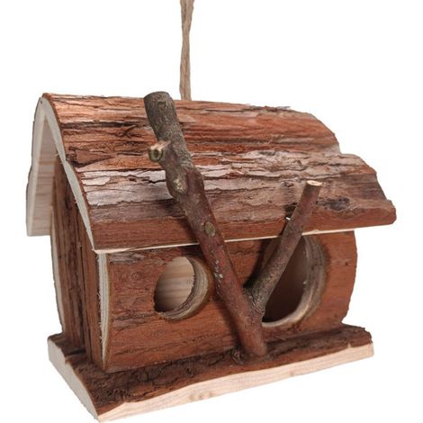 Nichoir en bois extérieur pour oiseaux