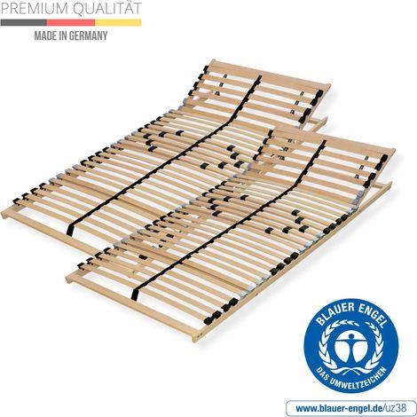 Hochwertiger Lattenrost 180x200 – Flexibler 7-Zonen-Rahmen aus Buchenholz mit 28 Federleisten, verstellbarem Kopfteil und einer Belastbarkeit bis zu 150 kg – Made in Germany.