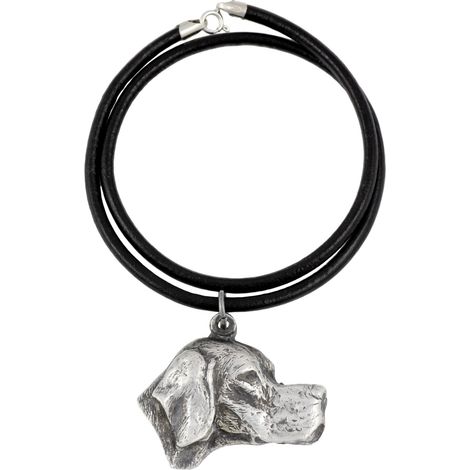 Collier pour chien Pointer, pendentif plaqué argent pour les amoureux des chiens, bijou unique d'Art-Dog (1/5)