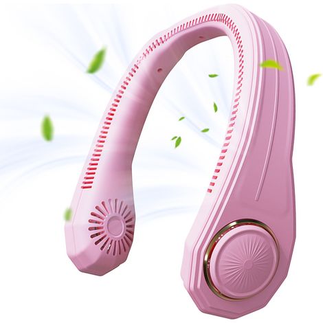 Ventilateur Portatif Sans Pales Pour Cou - 3 Vitesses Réglables - Batterie Rechargeable Intégrée - Conception Silencieuse - 1 Pièce (1/5)