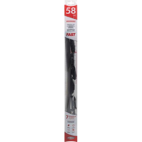 Spazzola tergicristallo singola Fast 58 cm - 23", per spazzole tradizionali e curve, massima aderenza e resistenza (1/4)