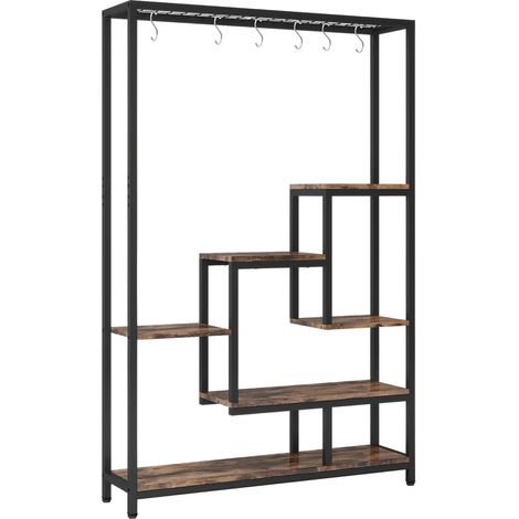 Étagère décorative en forme d'échelle pour plantes d'intérieur avec 7 niveaux et cadre métallique (1/5)
