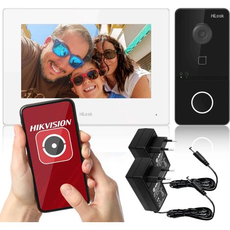 Kit videocitofono IP Hilook di Hikvision IP-VIS-slim-W (1/4)