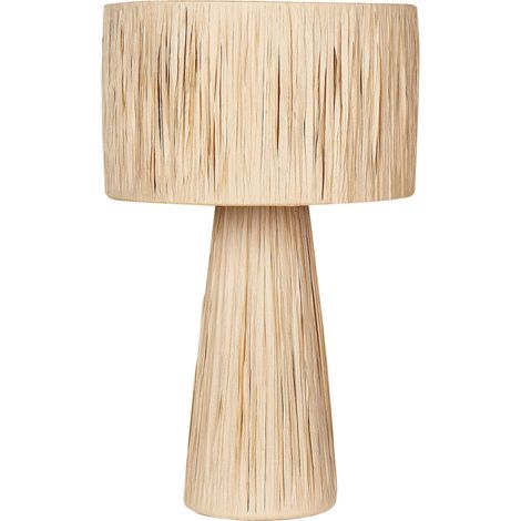 Tischlampe WELMEL Geflecht Naturfarben